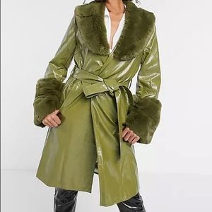 Jayley Faux fur trim coat